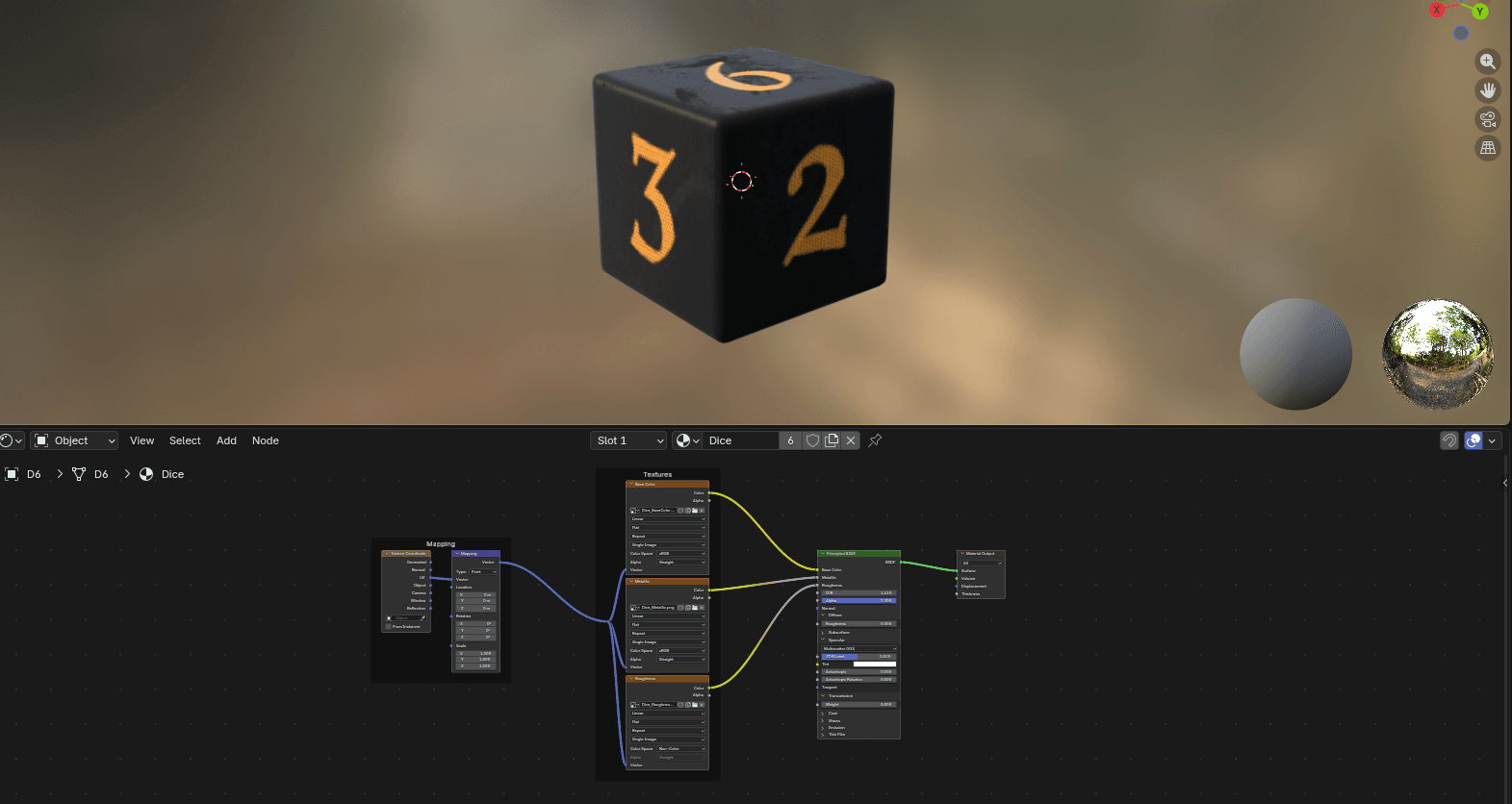 Blender material node setup
