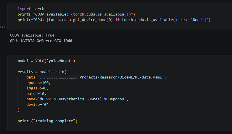 Jupyter training notebook